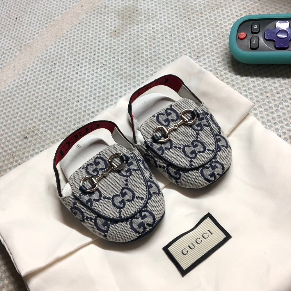 Gucci Baby Shoes - GG Canvas Blue
